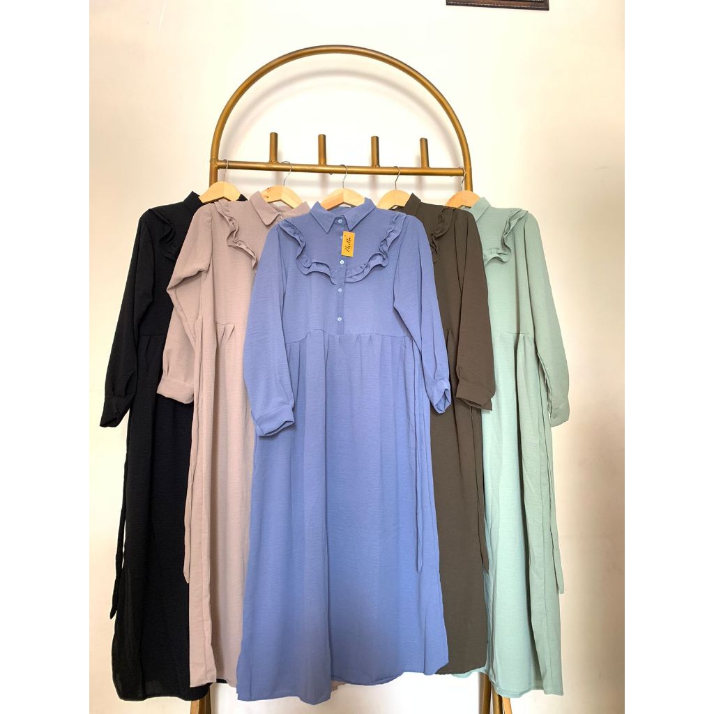 Midi Dress Crinkle Airflow