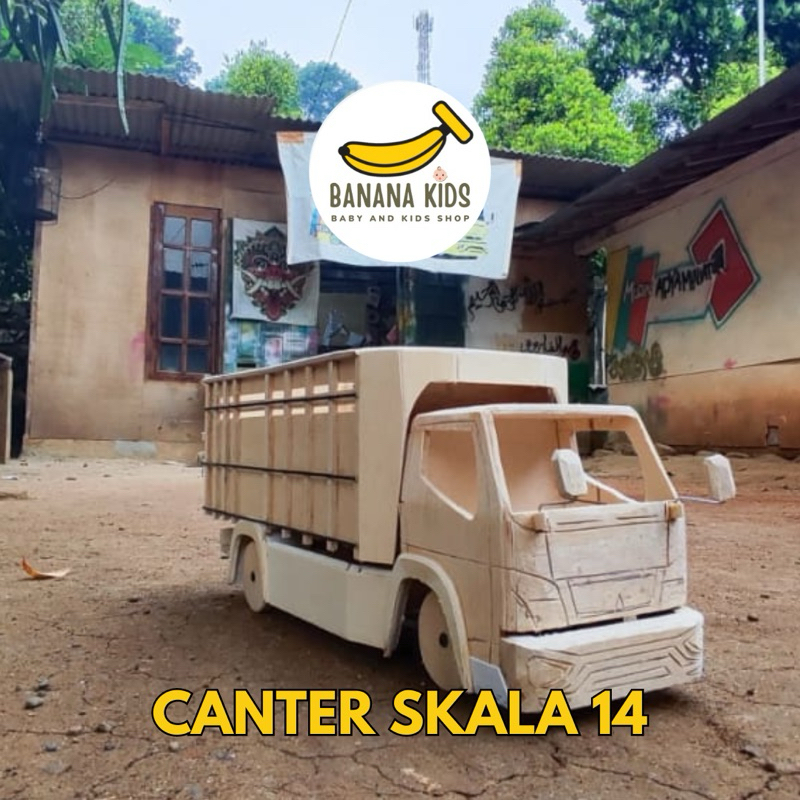 MINIATUR TRUK OLENG MODEL CANTER ukuran P 49 L 16