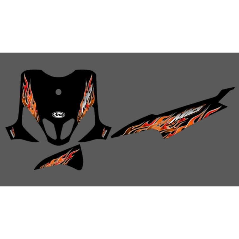 striping transfaran yamaha mio sporty arai api