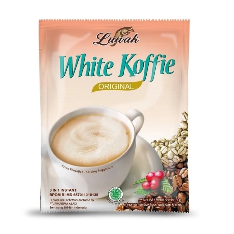 

KOPI LUWAK WHITE KOFFIE ORIGINAL 10x20gr ( Renceng ) grosir