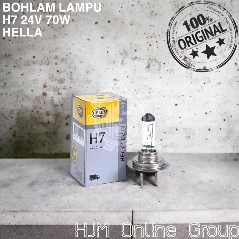 KODE M3M6 BOHLAM LAMPU HALOGEN HELLA H7 24V 7W ORIGINAL