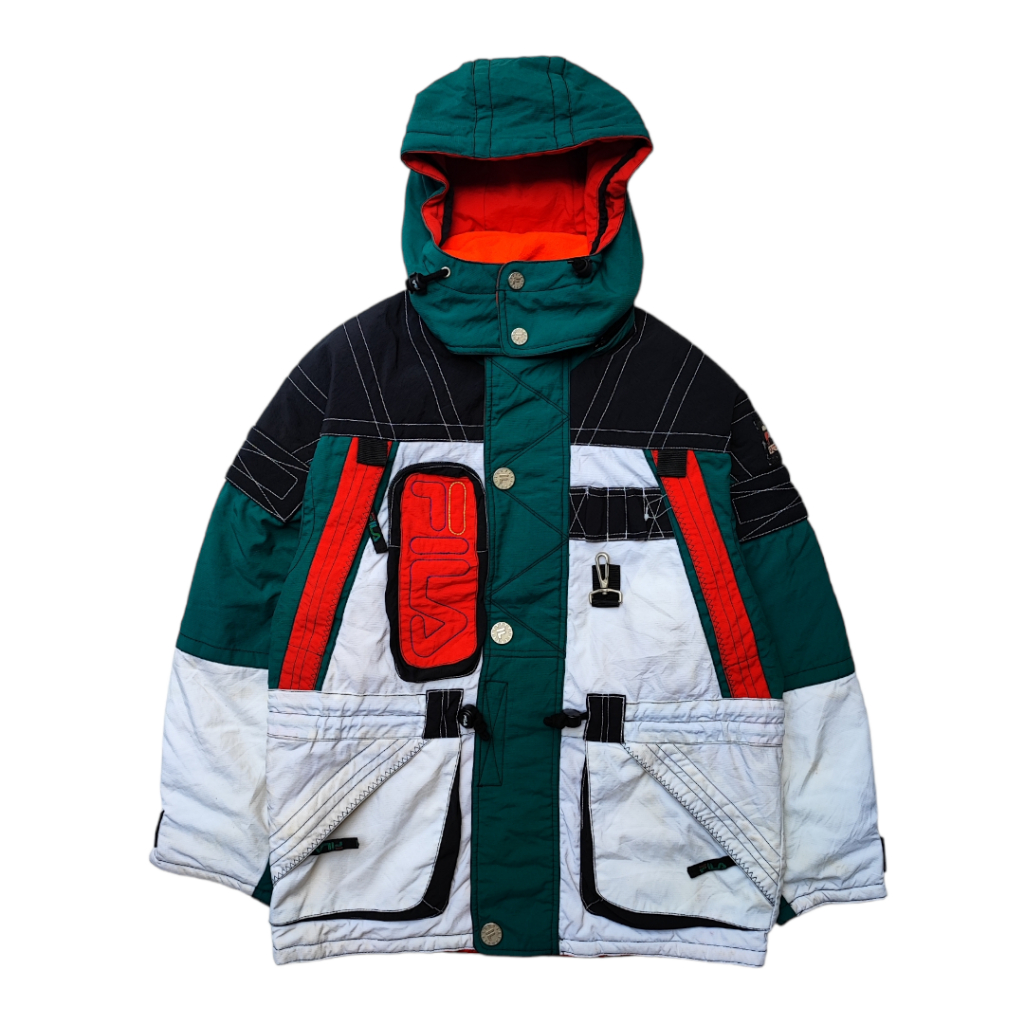 Vintage Fila Biella Italia Sport Colorblock Snowboard Jacket