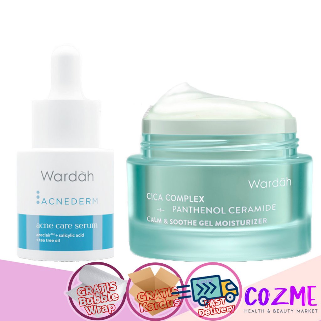 [2PCS] WARDAH Paket Acne || Wardah Cica Complex Gel Moist 30gr || Acnederm Serum 15mL