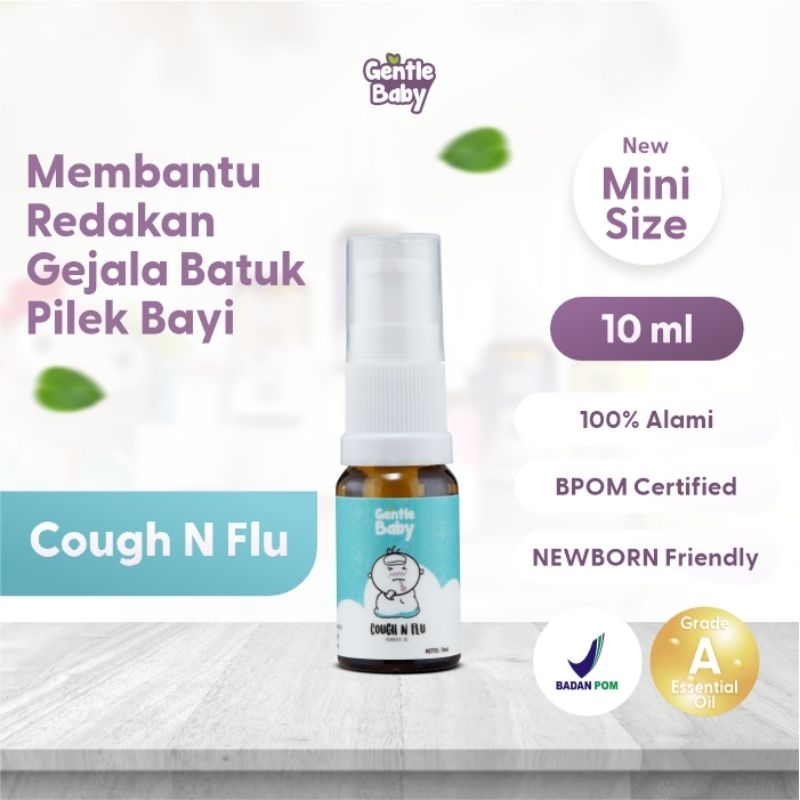GENTLE BABY Cough N Flu - Meredakan batuk pilek bayi balita  100% Bahan Alami
