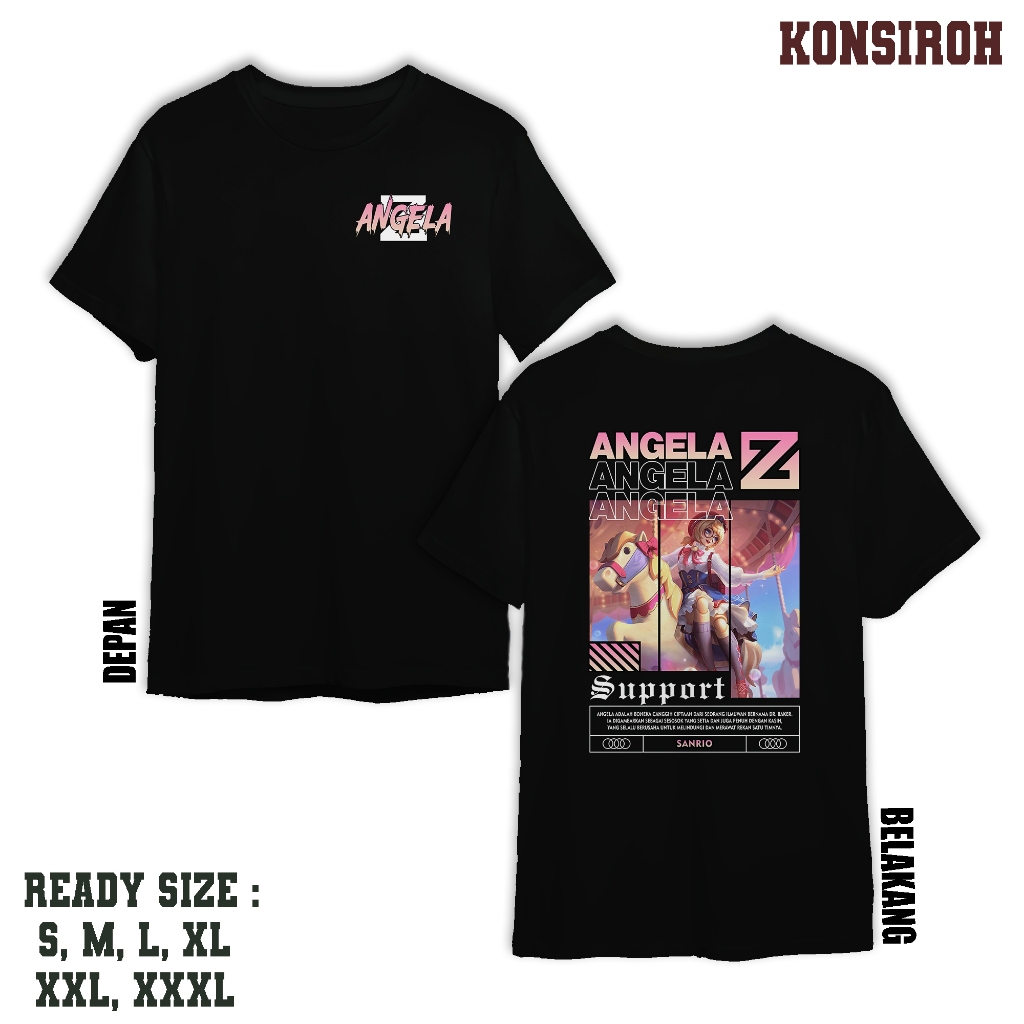 KAOS DEWASA MOBILE LEGEND ANGELA SANRIO SUPPORT KAOS DEWASA BAJU PRIA DAN WANITA BAJU MOBILE LEGEND