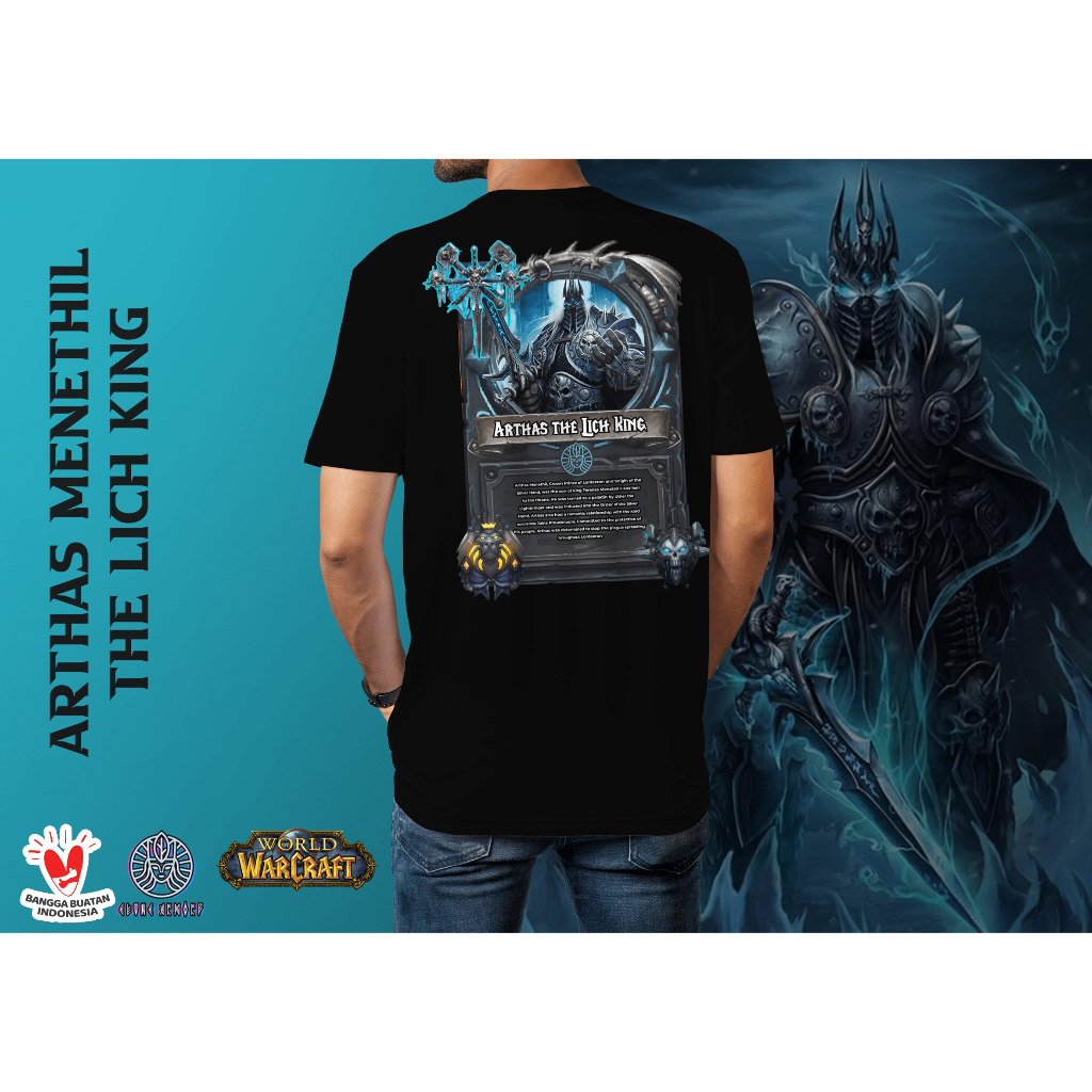 Kaos Baju World of Warcraft Arthas The Lich King