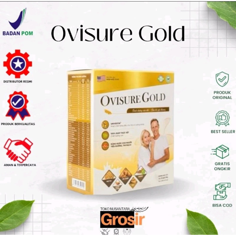 

( PROMO ) Ovisure Gold Milk Original USA 12Sachet Susu Kesehatan Tulang Sendi Mencegah Osteoporosis Pengroposan Tulang Susu Ovisure Gold Original