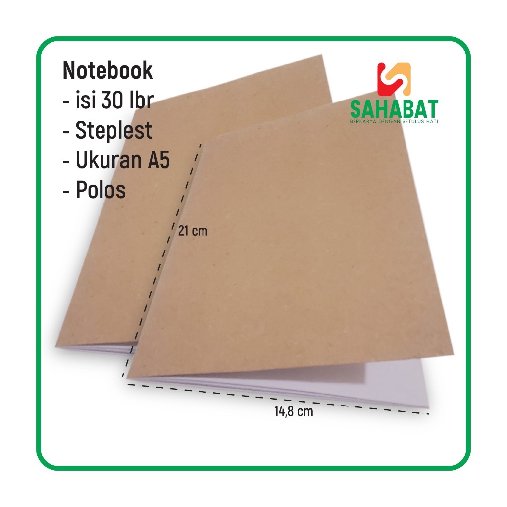 

A5 Notebook Buku Tulis 30/60 Lembar Warna Craft - Best Stationary