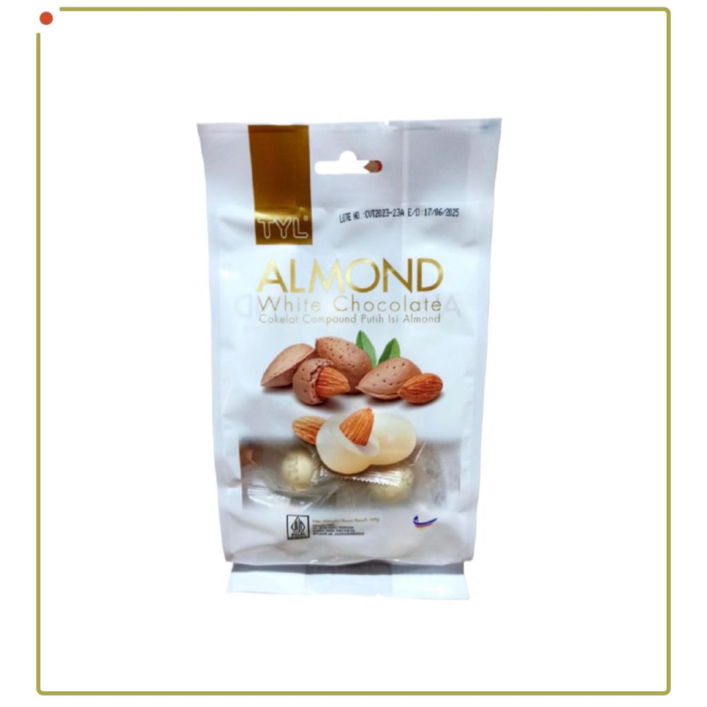 

TYL Almond Chocolate 100g TYL Coklat TYL Almond Bitter Sweet Chocolate Almond White Chocolate Milk Coklat Assorment Chocolate