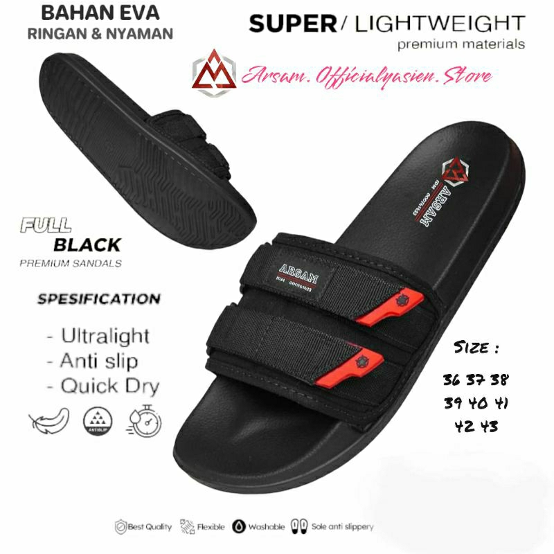 Sandal pria terbaru sandal pria distro kekinian ringan empuk