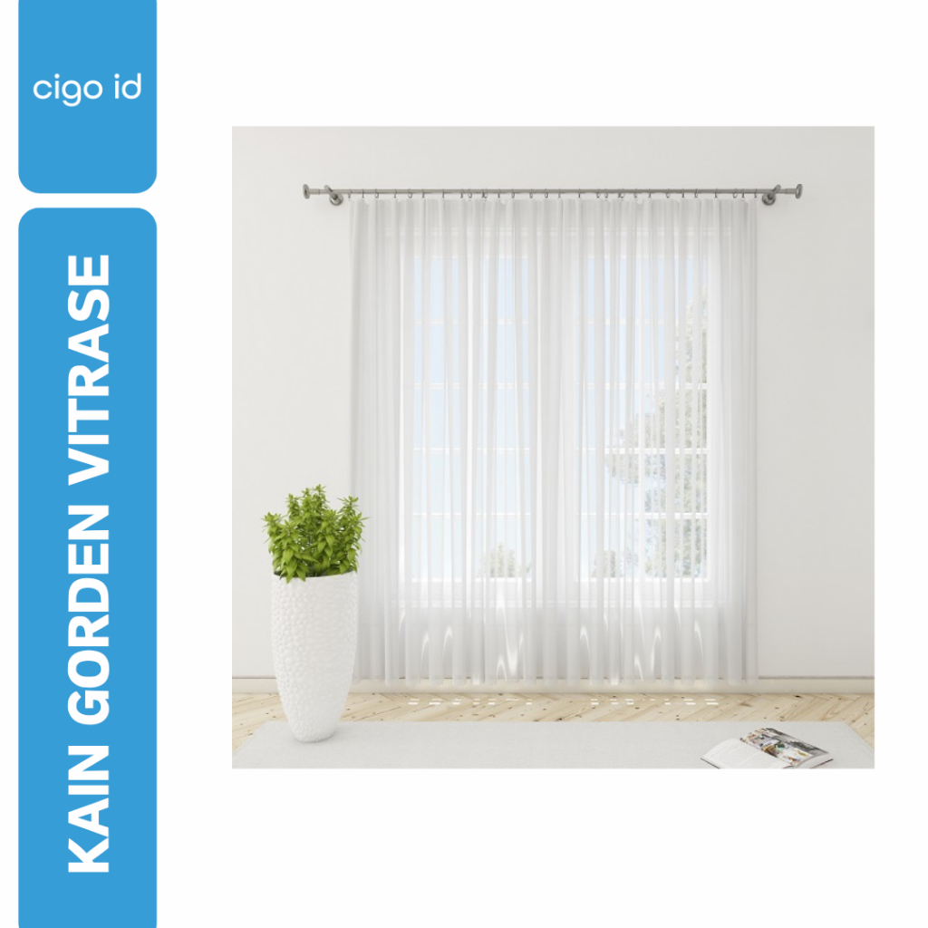 KAIN GORDEN VITRASE POLOS METERAN TRANSPARAN / INNER GORDEN