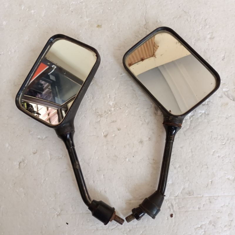 Sepasang spion kanan kiri spion Suzuki RC 100 Rc80 rc bravo crystal original copotan motor