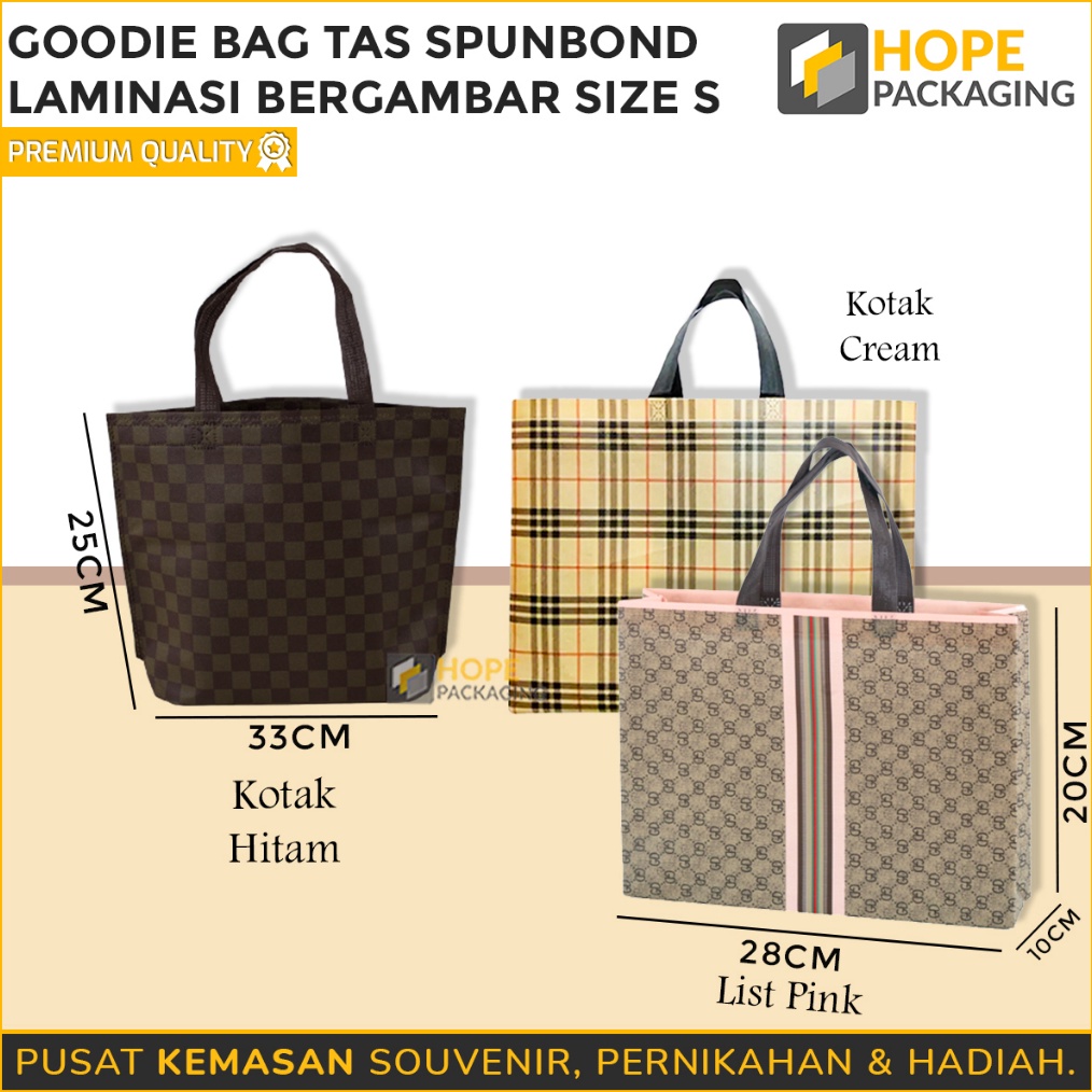 

NEW PROMO Tas Spunbond Laminasi Mix Motif Size S 33x1x25cm Premium Goodie Bag Tas Kantong Hampers Besar Tas Kado Gift Tas Belanja