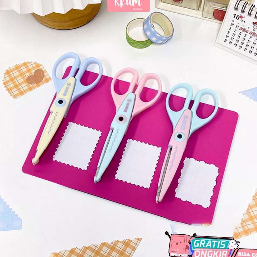 

Langsung Checkout Gunting DIY zigzag gerigi Scissors craft gelombang