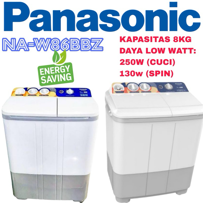 MESIN CUCI 2 TABUNG 8KG PANASONIC NA-W86BBZ MESIN CUCI PANASONIC 8KG 2 TABUNG