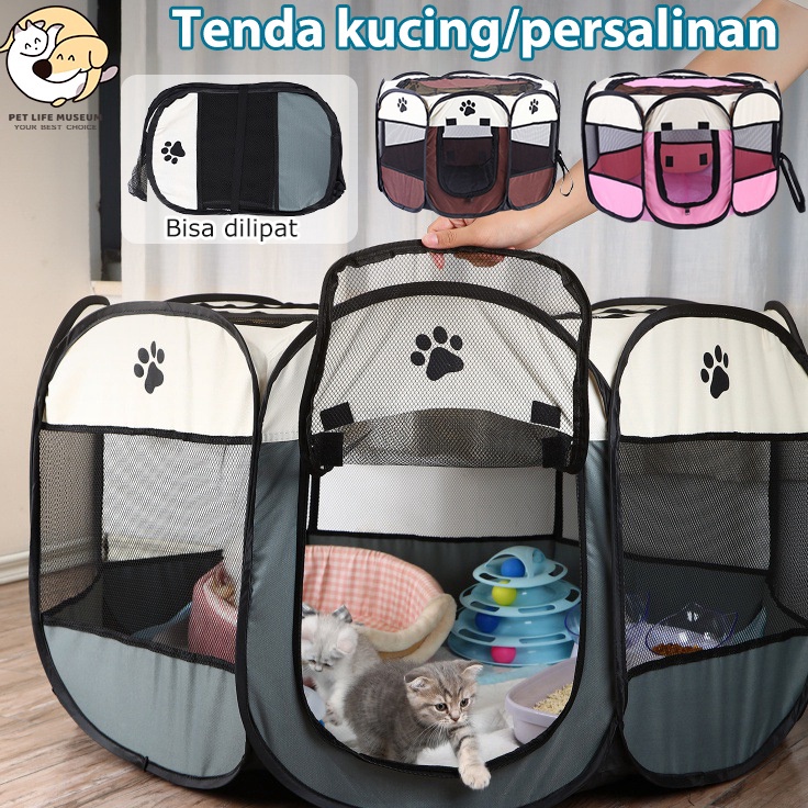 Diskon Untung  Tenda kucing Kucing Anjing Kandang Lipat Hewan Bahan Kain kandang kucing portable Ten