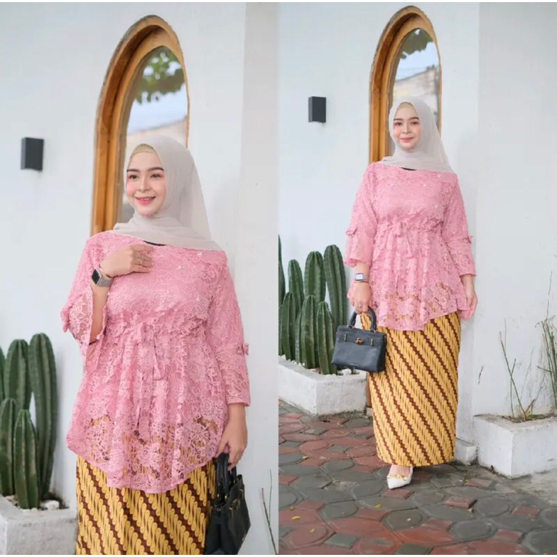 LD 110 CM & 120 CM ATASAN TUNIK BROKAT/ TUNIK BROKAT JUMBO / ATASAN BROKAT JUMBO
