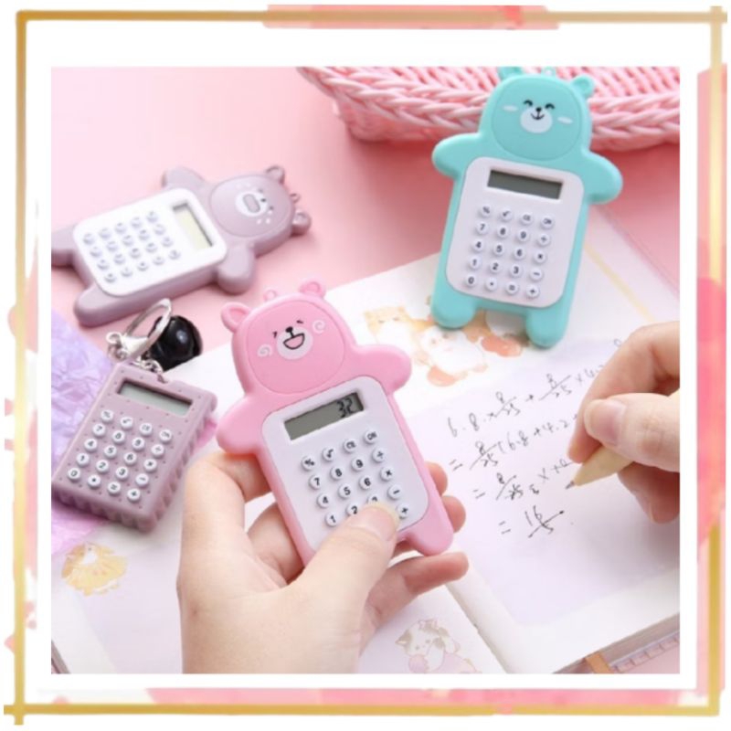 

Gantungan Kalkulator Mini Portable 8 Digit Motif Beruang Bear Lucu Calculator Kecil Travel