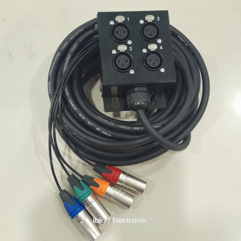 KABEL SNAKE/SNAKE CABLE ISI 4 PLUS BOX PANJANG 10M