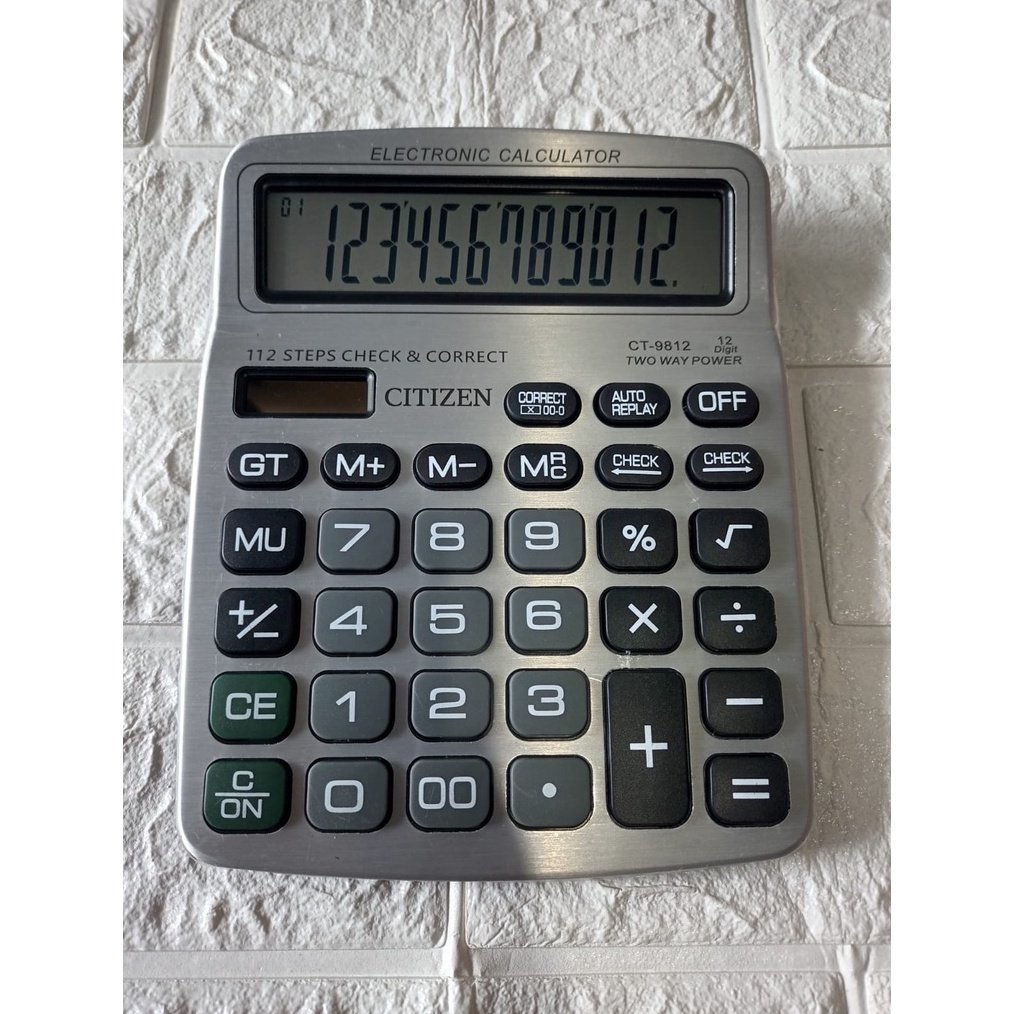 

TERLARIZZZ CITIZEN CT9812 Check Correct Kalkulator Cek Ulang 12 Digit LCD Besar CT9812