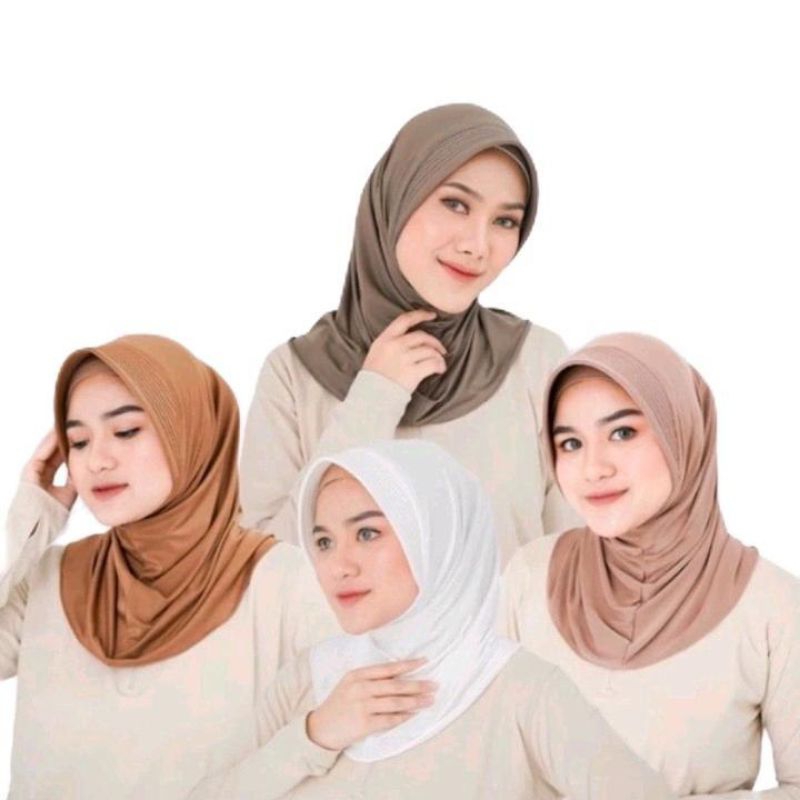 Jilbab Instan Hijab Sport Jersey Premium Nyaman Panjang Harian Muslim Variasi Kerudung