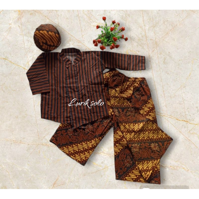 Baju adat anak / Baju lurik anak laki laki / baju jawa anak laki laki  / surjan anak laki laki / Baj