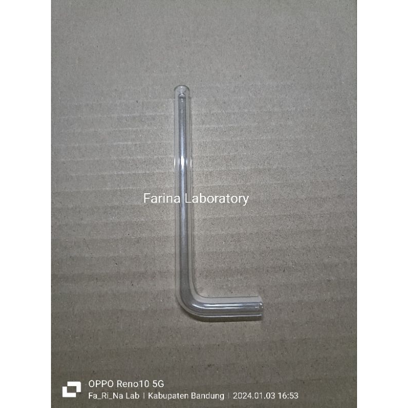Pipa L  Kaca OD6mm, ID3mm Pyrex