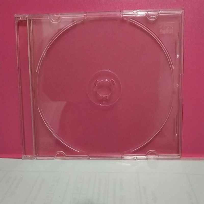 kotak cd transparan cd case single slim tempat dvd mika tipis bening sleeve
