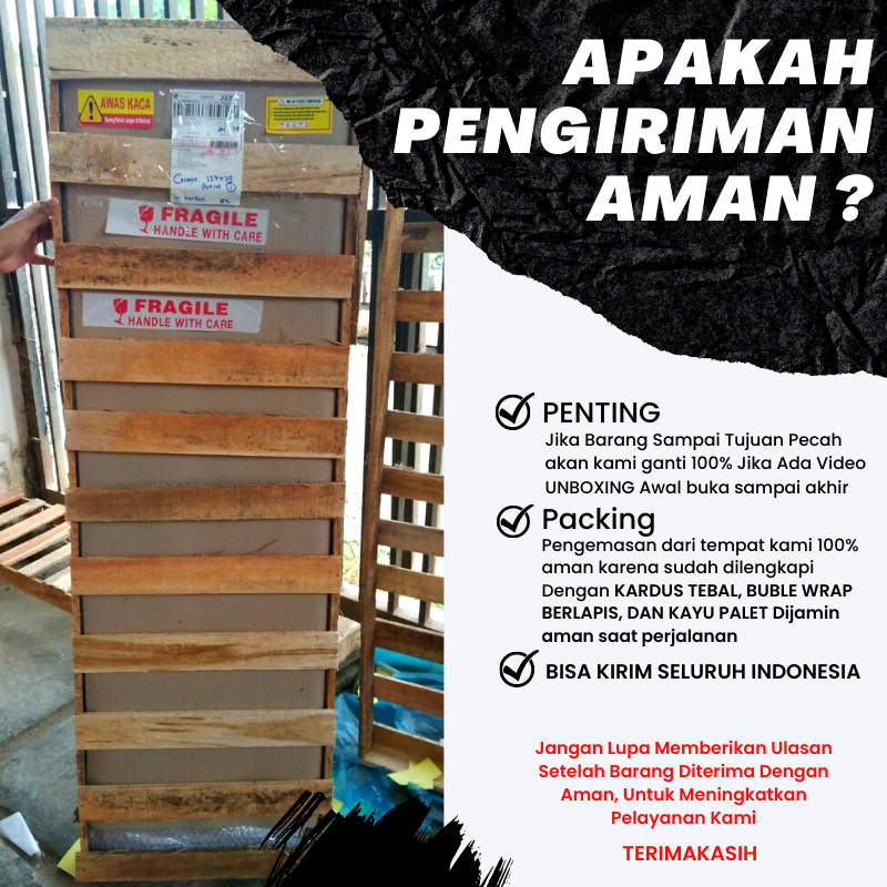 Cermin Tempel Dinding Gantung 25 X 95 Cm Kaca Untuk Kamar Mandi Cermin Panjang Minimalis Tempel