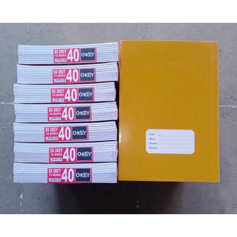 

Buku tulis OKEY boxy panjang isi 40 lembar 1 pak 10 buku