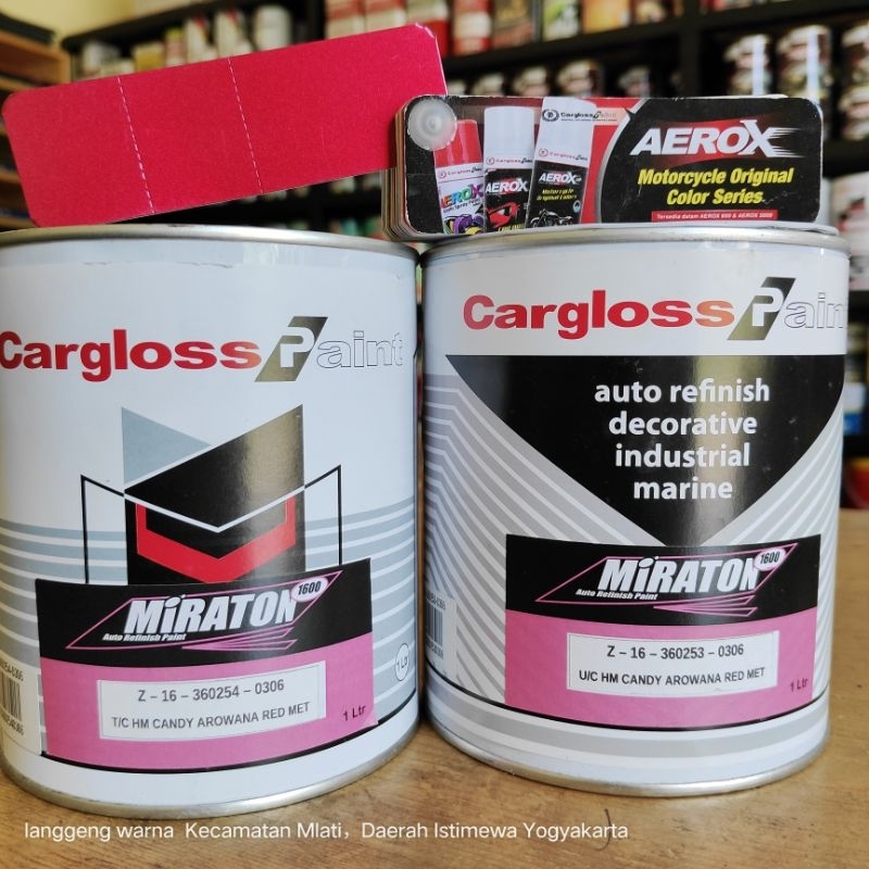 Cat Cargloss Miraton U/C T/C HM Candy Arowana Red / Merah Candy Honda PCX gloss