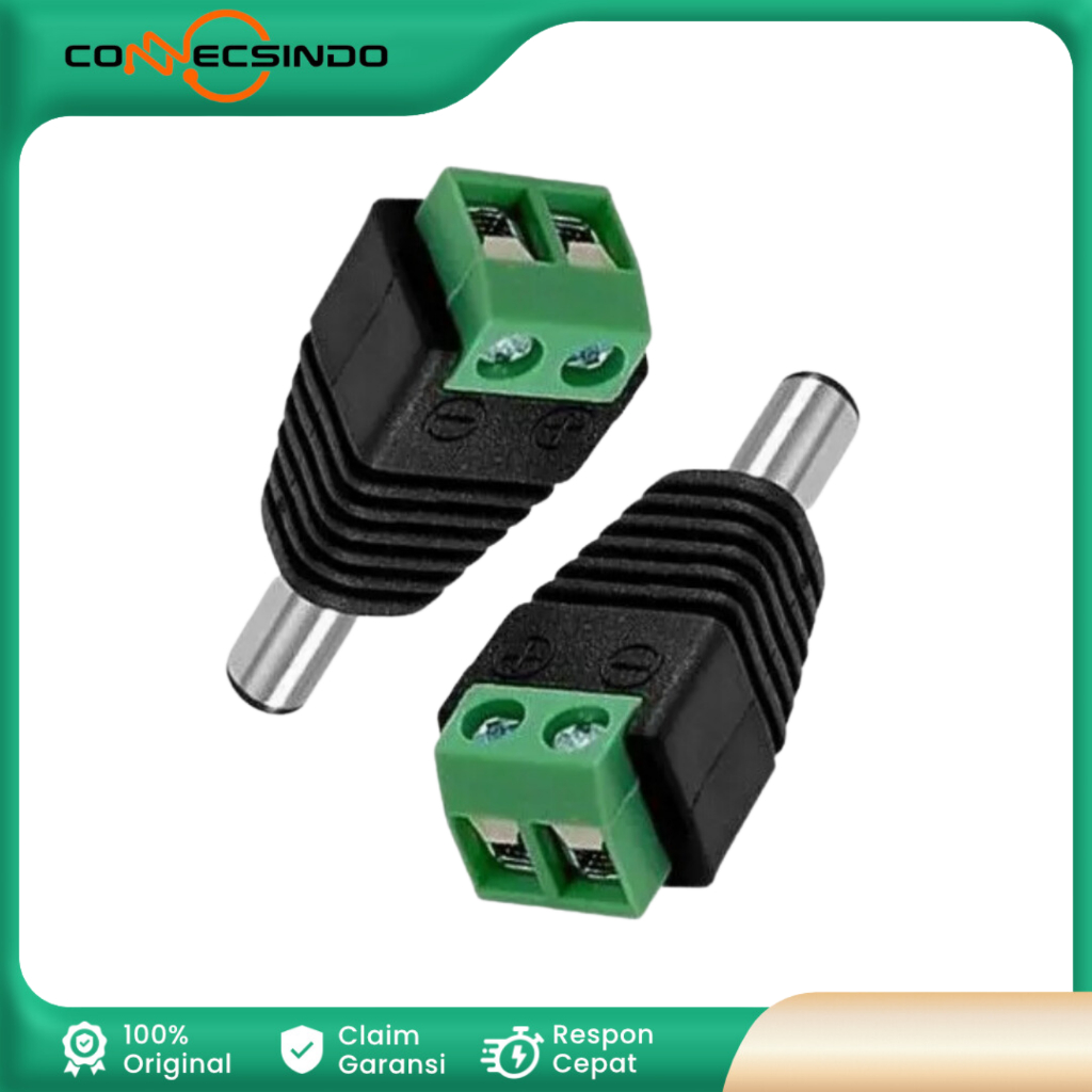 Konektor DC CCTV Male Baut Manual