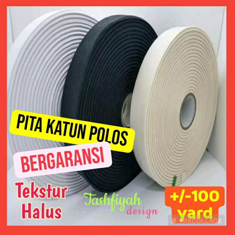 

Pita Label Katun Cream Polos Roll Putih 3cm 2.5cm 2cm 1cm