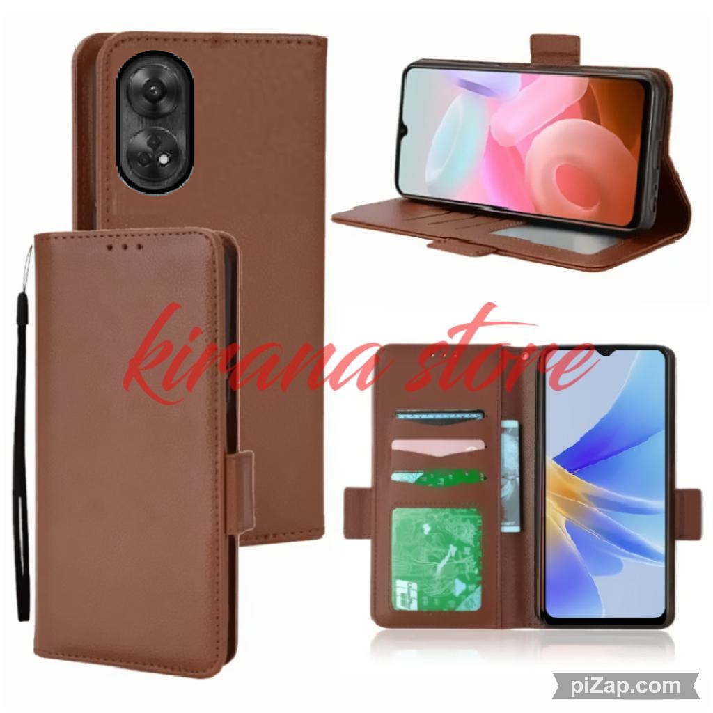 Case Dompet Hp Oppo Reno 8T 4G Flip Case Flip Dompet Casing HP Flip Kulit Case Wallet Leather Cover
