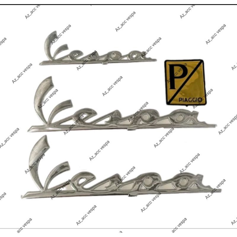 emblem tulisan vespa buat motor listrik/ motor vespa matic aksesoris motor