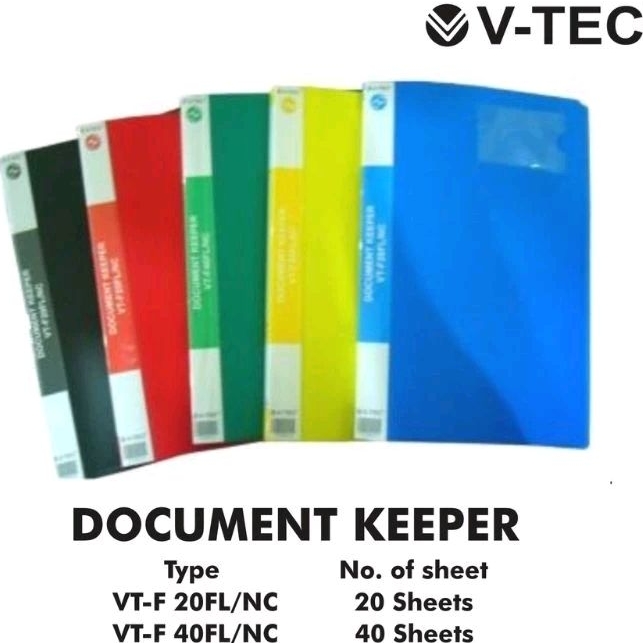 

Clean Holder V-tec Document Keeper Folio 20/40 Lembar | ATK