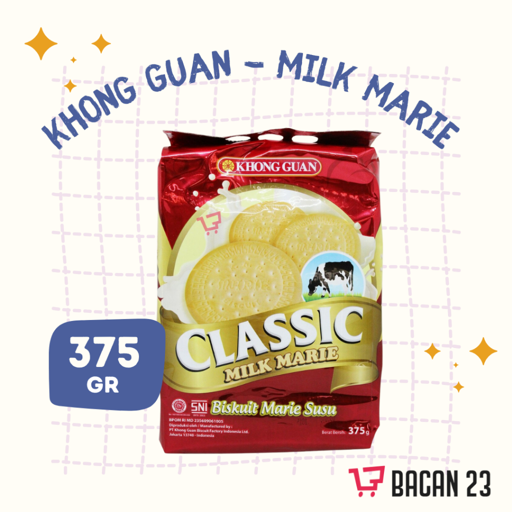 

Khong Guan Classic Milk Marie 9375 gr) Biskuit Marie Susu