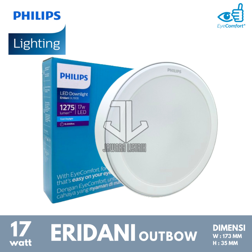 PHILIPS ERIDANI LAMPU PLAFON OB LED DOWNLIGHT OUTBOW ERIDANI 17 W