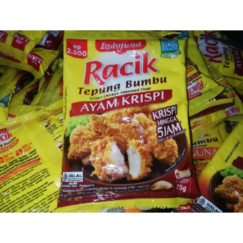 

(1pcs) 75 grm Indofood Racik Tepung Bumbu Ayam Krispi