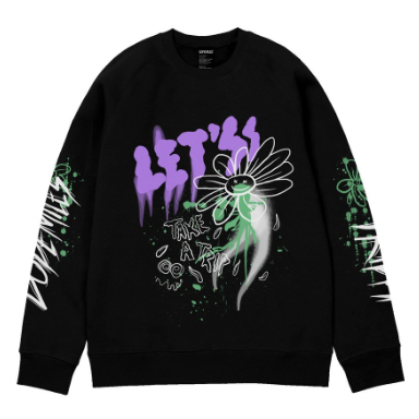 DOPEMILES - Trippy Black Crewneck