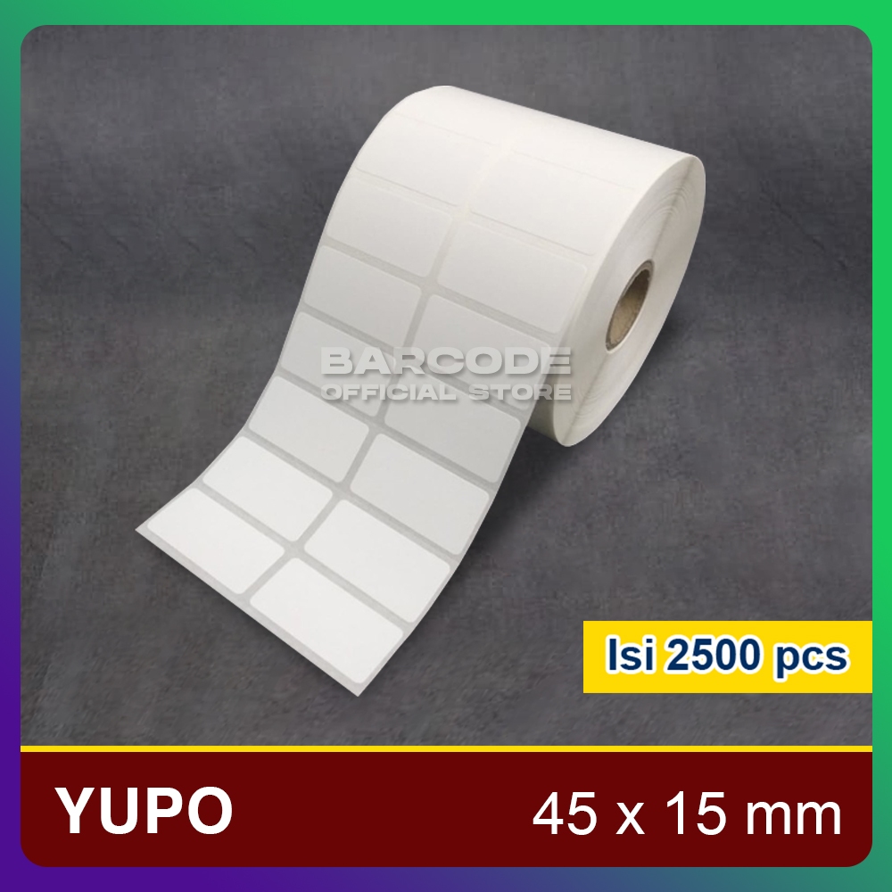 

Custom Label 45x15 Yupo 2 Line isi 2500pcs 45 x 15 mm Kertas Sticker 45mmx15mm