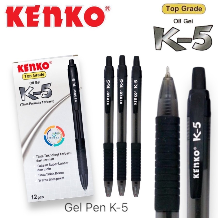 

Pulpen Kenko K-5 OIL GEL ISI 12PCS