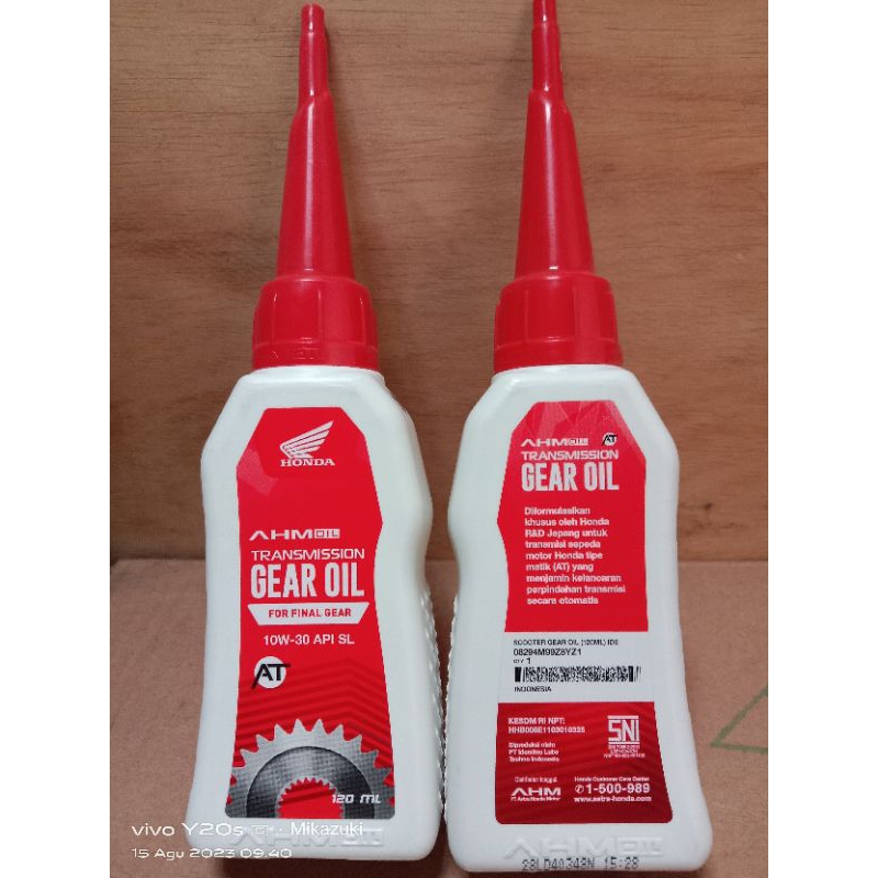 oli gear oli gardan matic ahm honda