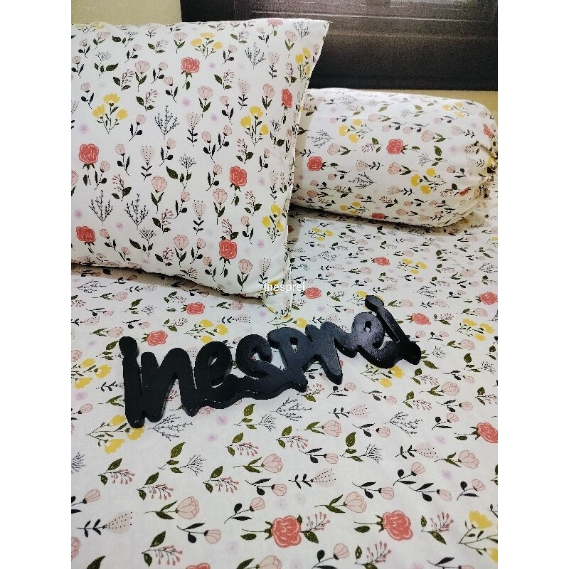 Inesprei -  Sprei Set Motif Ivyrose 90x200 s/d 200x200 bunga kecil |sprei aesthetic