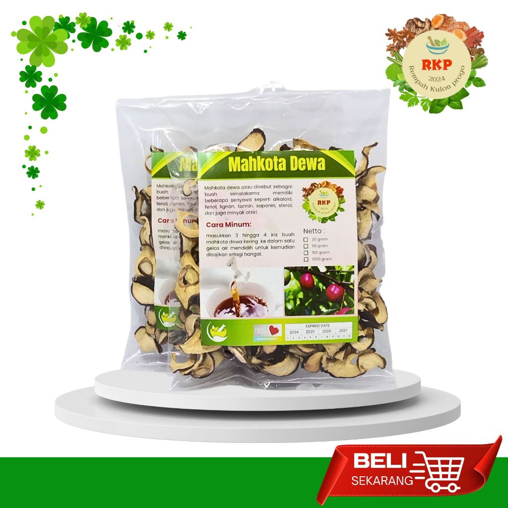 

Buah Mahkota Dewa Iris kering 50 gram RKP