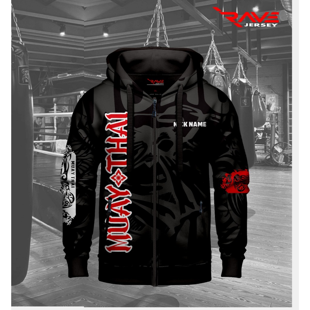 JAKET BELADIRI MUAYTHAI SESI 1 FULL PRINTING SUBLIMATION CUSTOM (DESAIN SUKA SUKA)