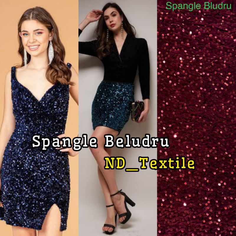 Kain Sequin Beludru Streact/Payet Beludru/Kain Beludru sequin/1000 Payet