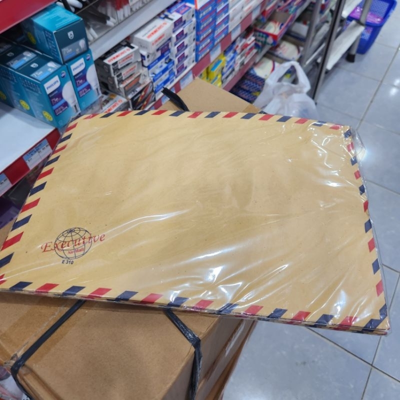 

Amplop Tali Airmail 310 Executive / Amplop Coklat Airmail 310 (1set isi 10pcs)