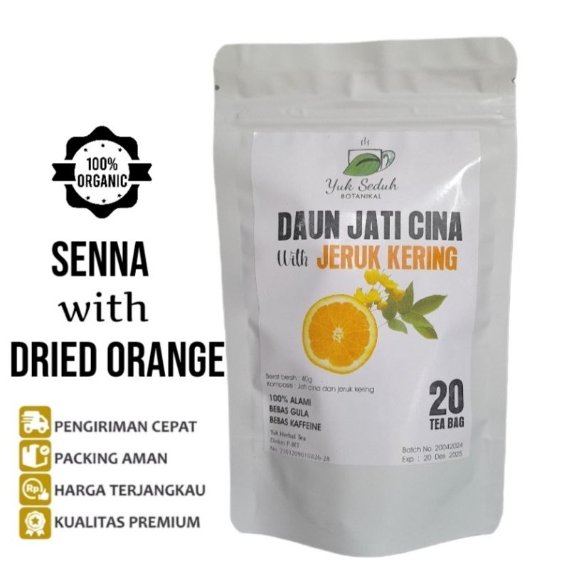 

TEH DAUN JATI CINA + JERUK KERING / SENNA with DRIED ORANGE (20 TEA BAG)