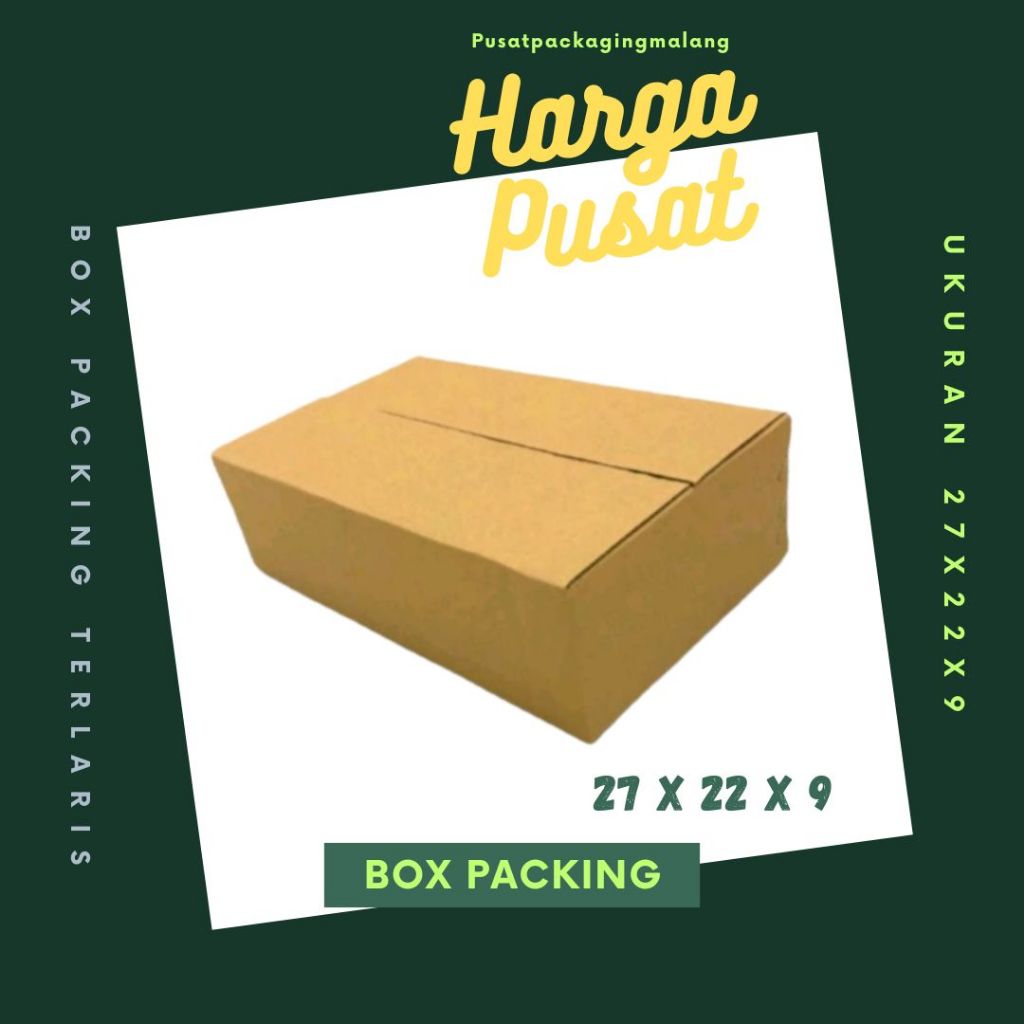 

Box 27x22x9 Kardus A1 Packing Karton Dus Kotak Kemasan Obat Mainan Olshop Souvenir Jamu Sparepart